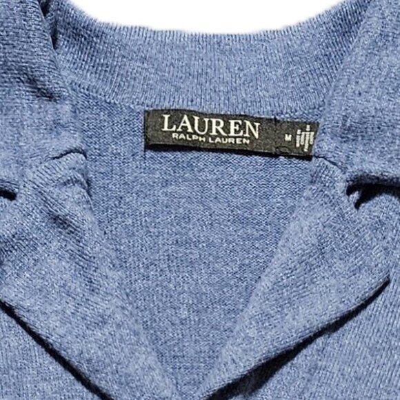 Ralph Lauren Black Label Ladies Cotton Cashmere Blazer-style Cardigan Indigo M - Picture 8 of 15